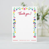 Fiesta Baby shower Dank u kaart (Staand voorkant)
