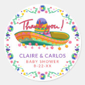 Fiesta Baby Shower Dankjewel Sticker – Whimsical S (Voorkant)