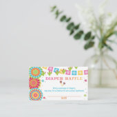 Fiesta Baby shower Diaper Raffle Kaart (Staand voorkant)