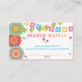 Fiesta Baby shower Diaper Raffle Kaart (Voorkant)
