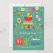 Fiesta baby shower genderneutraal groen kaart (Voorkant)