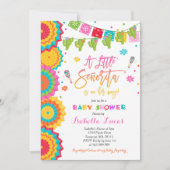 Fiesta Baby shower Invitation Girl Fiesta Shower Kaart (Voorkant)
