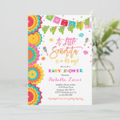 Fiesta Baby shower Invitation Girl Fiesta Shower Kaart (Staand voorkant)