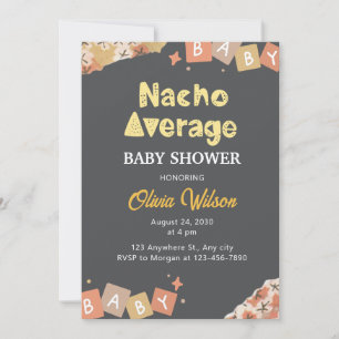 Fiesta Baby shower Invitation Nacho Gemiddelde Sho Kaart