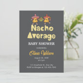 Fiesta Baby shower Invitation Nacho Gemiddelde Sho Kaart (Staand voorkant)