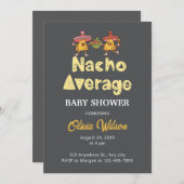 Fiesta Baby shower Invitation Nacho Gemiddelde Sho Kaart (Voorkant / Achterkant)