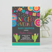Fiesta Baby shower Invitation Nacho Gemiddelde Sho Kaart (Staand voorkant)