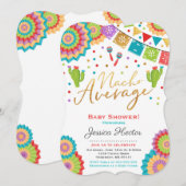 Fiesta Baby shower Invitation Nacho Gemiddelde Sho Kaart (Voorkant / Achterkant)