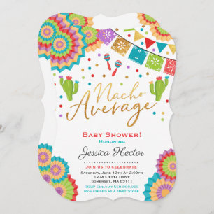 Fiesta Baby shower Invitation Nacho Gemiddelde Sho Kaart