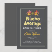 Fiesta Baby shower Invitation Nacho Gemiddelde Sho Kaart (Voorkant / Achterkant)