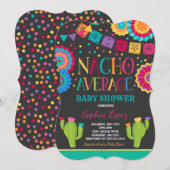 Fiesta Baby shower Invitation Nacho Gemiddelde Sho Kaart (Voorkant / Achterkant)