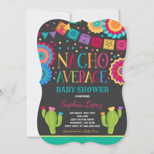 Fiesta Baby shower Invitation Nacho Gemiddelde Sho Kaart (Voorkant)