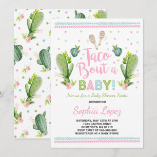 Fiesta Baby shower Invitation Taco Bout A Baby Kaart