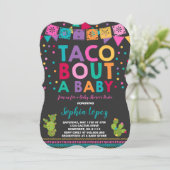 Fiesta Baby shower Invitation Taco Bout A Baby Kaart (Staand voorkant)