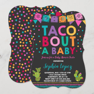 Fiesta Baby shower Invitation Taco Bout A Baby Kaart