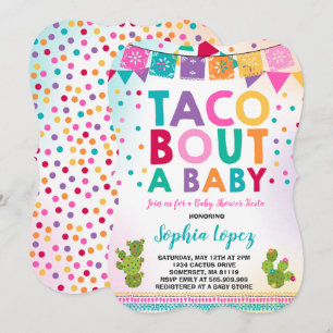 Fiesta Baby shower Invitation Taco Bout A Baby Kaart