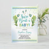 Fiesta Baby shower Invitation Taco Bout A Baby Kaart (Staand voorkant)
