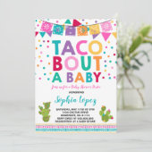 Fiesta Baby shower Invitation Taco Bout A Baby Kaart (Staand voorkant)