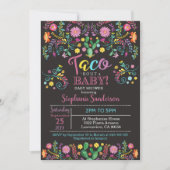 Fiesta Baby shower Invitation Taco over een Baby Kaart (Voorkant)