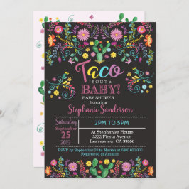 Fiesta Baby shower Invitation Taco over een Baby Kaart