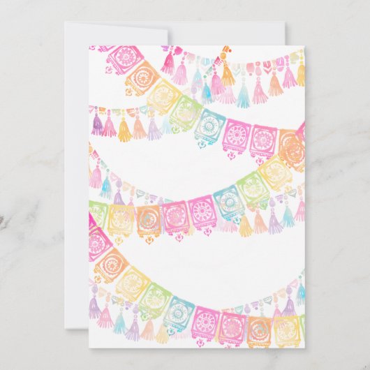 Fiesta Baby Shower Kaart (Achterkant)