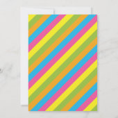 Fiesta baby shower kleurrijk krijtbord ontwerp kaart (Achterkant)