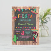 Fiesta Baby shower Meisje of Jongen Mexicaan Uitno Kaart (Staand voorkant)