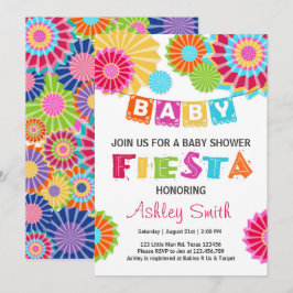 Fiesta Baby shower Mexicaans Genderneutraal Colorf Kaart