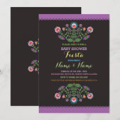 Fiesta Baby shower Mexicaans Meisje Jongen Bloem U Kaart (Voorkant / Achterkant)
