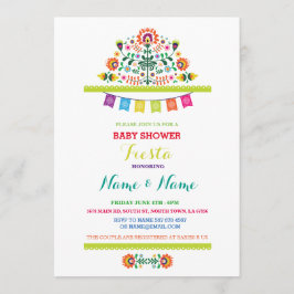 Fiesta Baby shower Mexican Boy Bright Invite Kaart