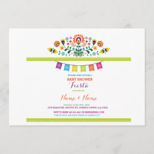 Fiesta Baby shower Mexican Floral Mexico Uitnodige Kaart