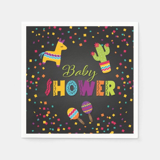 Fiesta Baby shower Napkin Servet (Voorkant)