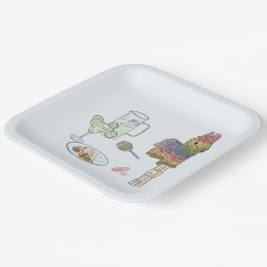 Fiesta Baby shower Papieren Bordje (Gebogen)