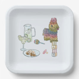 Fiesta Baby shower Papieren Bordje