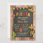Fiesta Baby shower Party Cactus Fun Mexican Invite Kaart (Voorkant)