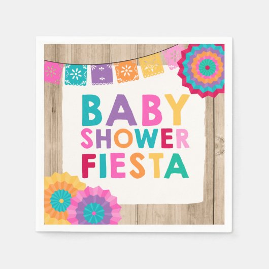 Fiesta Baby shower Servet Mexicaans Baby shower (Voorkant)