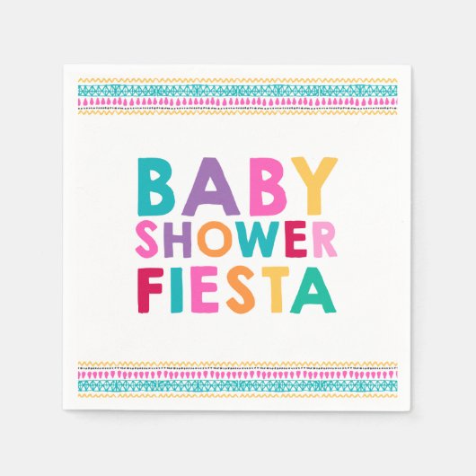Fiesta Baby shower Servet Mexicaans Baby shower (Voorkant)