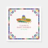 Fiesta Baby shower servetten – Floral Sombrero Tac (Voorkant)