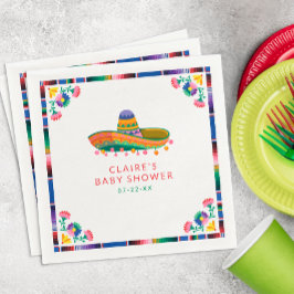 Fiesta Baby shower servetten – Floral Sombrero Tac
