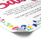 Fiesta Baby shower Spel Zeg geen Baby Poster (Hoek)