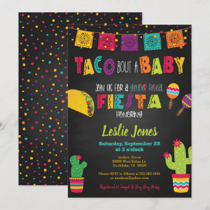Fiesta Baby shower Taco Bout of Baby Gender onthul Kaart