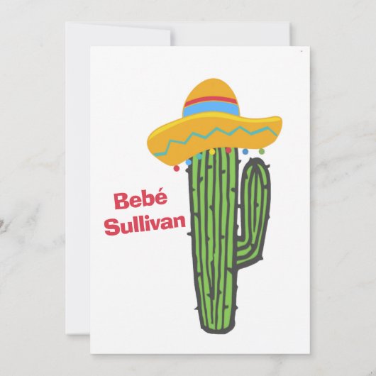 Fiesta Baby shower Uitnodiging (Achterkant)