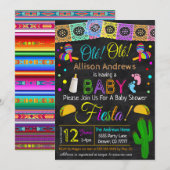 Fiesta Baby shower Uitnodiging (Voorkant / Achterkant)