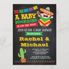 Fiesta Baby Shower Uitnodiging, Baby Muchacho Kaart