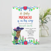 Fiesta Baby shower Uitnodiging Boy Fiesta Douche (Staand voorkant)