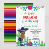 Fiesta Baby shower Uitnodiging Boy Fiesta Douche (Voorkant / Achterkant)