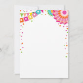 Fiesta Baby shower uitnodiging Floral Senorita Mei (Achterkant)