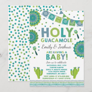 Fiesta Baby shower Uitnodiging Heilige Guacamole