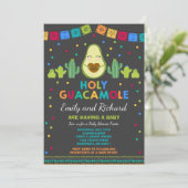 Fiesta Baby shower Uitnodiging Heilige Guacamole (Staand voorkant)