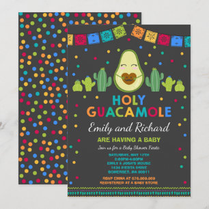 Fiesta Baby shower Uitnodiging Heilige Guacamole